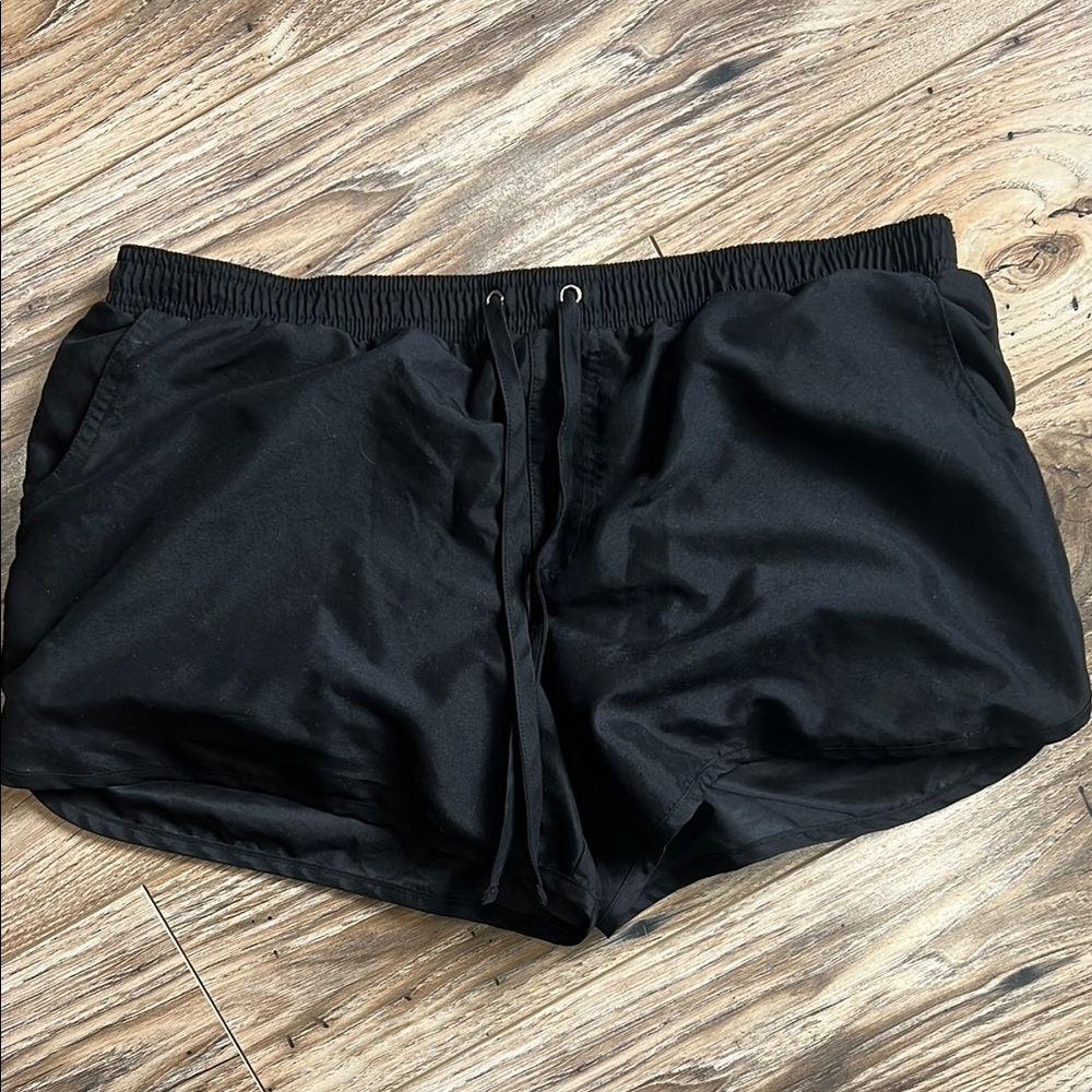 Black Drawstring swim Shorts